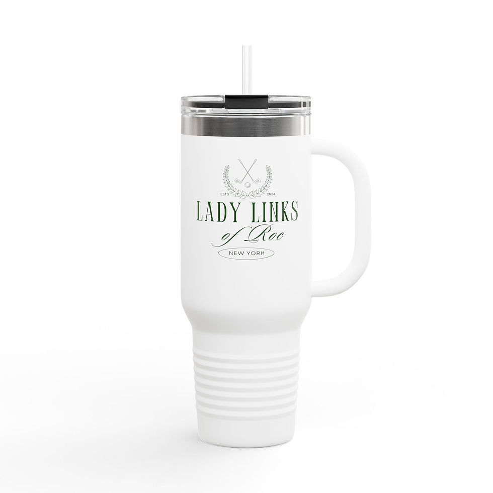 Thumbnail: Travel Mug - Lady Links Stays Hydrated and Caffeinated on the Go