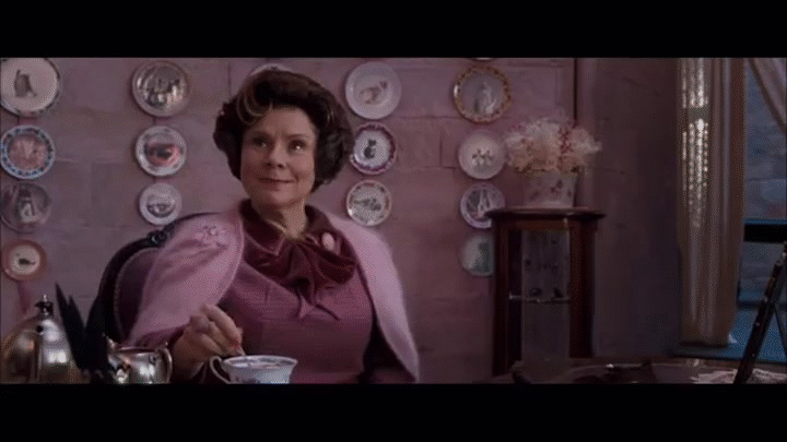 Harry Potter, HP, Hogwarts, JK Rowling, Potterheads, Pottermore, Wizards, Witches, Magic, Spells, Potions, Chants, Animagus, Dolores Umbridge, Pink