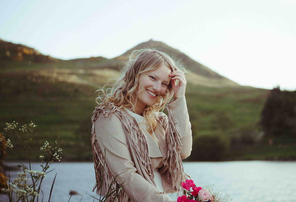 A nature loving bride explores the great and wild outdoors of Edinburgh, Scotland
