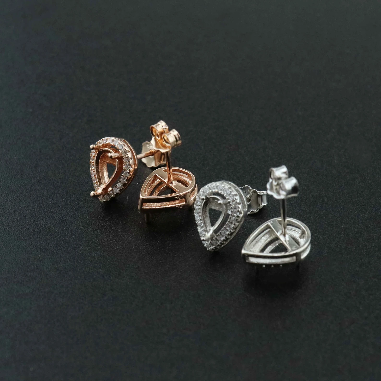 Teardrop Stud Earrings