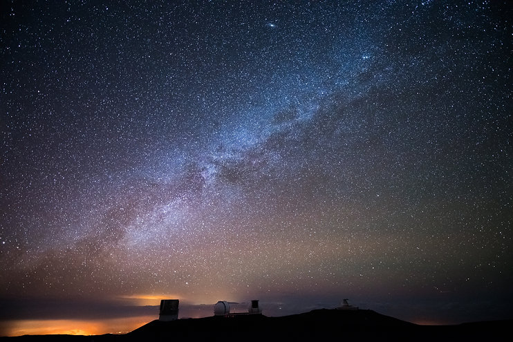 Stars above Mauna Loa representing akashic readings form Hawaii