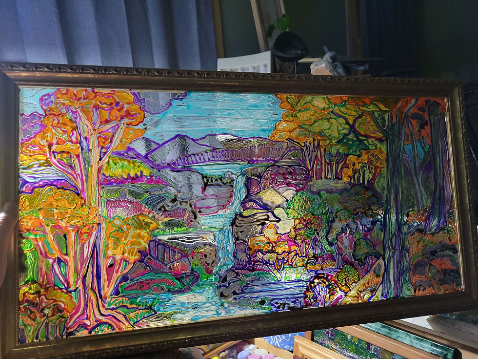 Thumbnail: HAND-PAINTED STAINED GLASS 45-145.00$