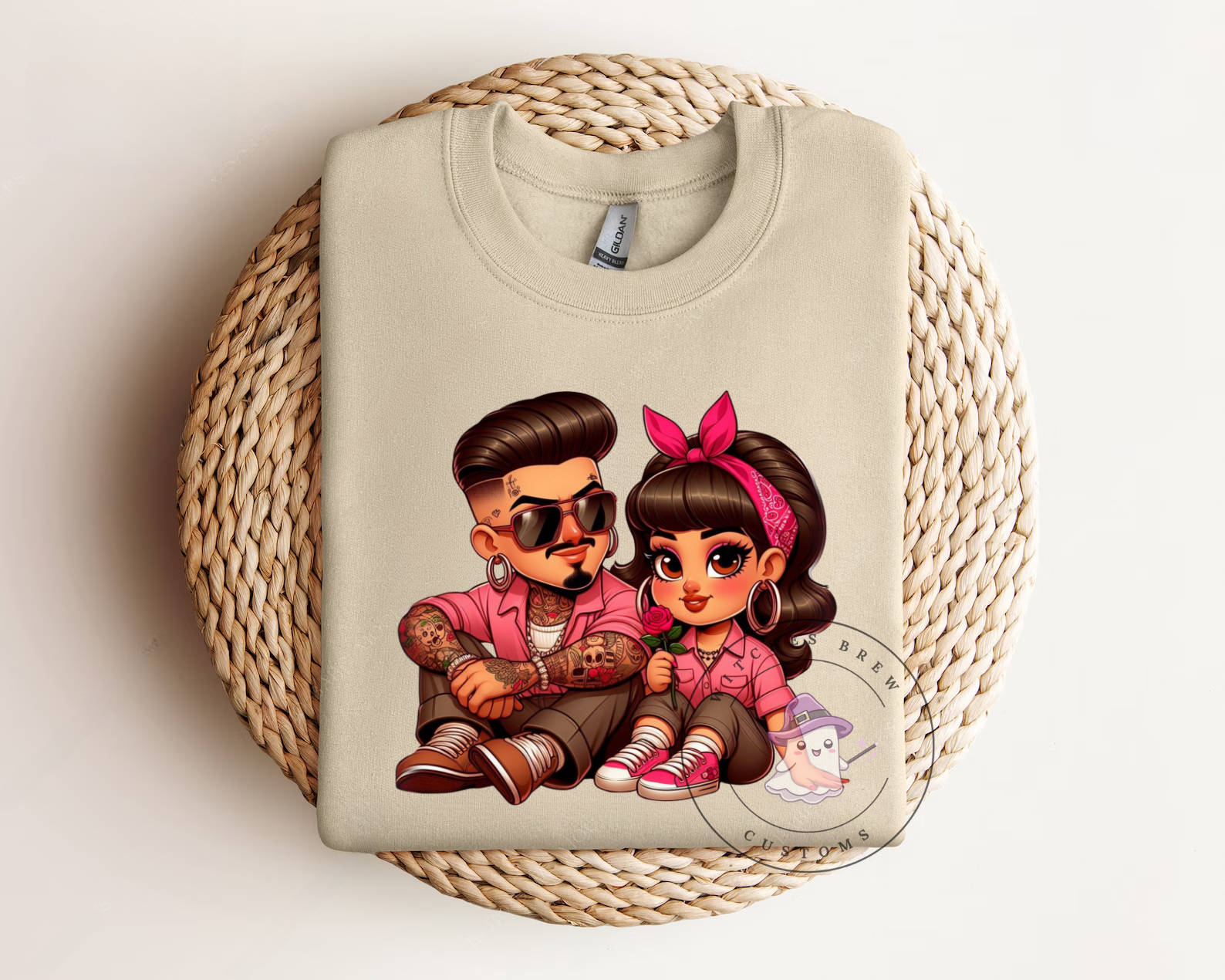 Pink Chicano Love Crewneck