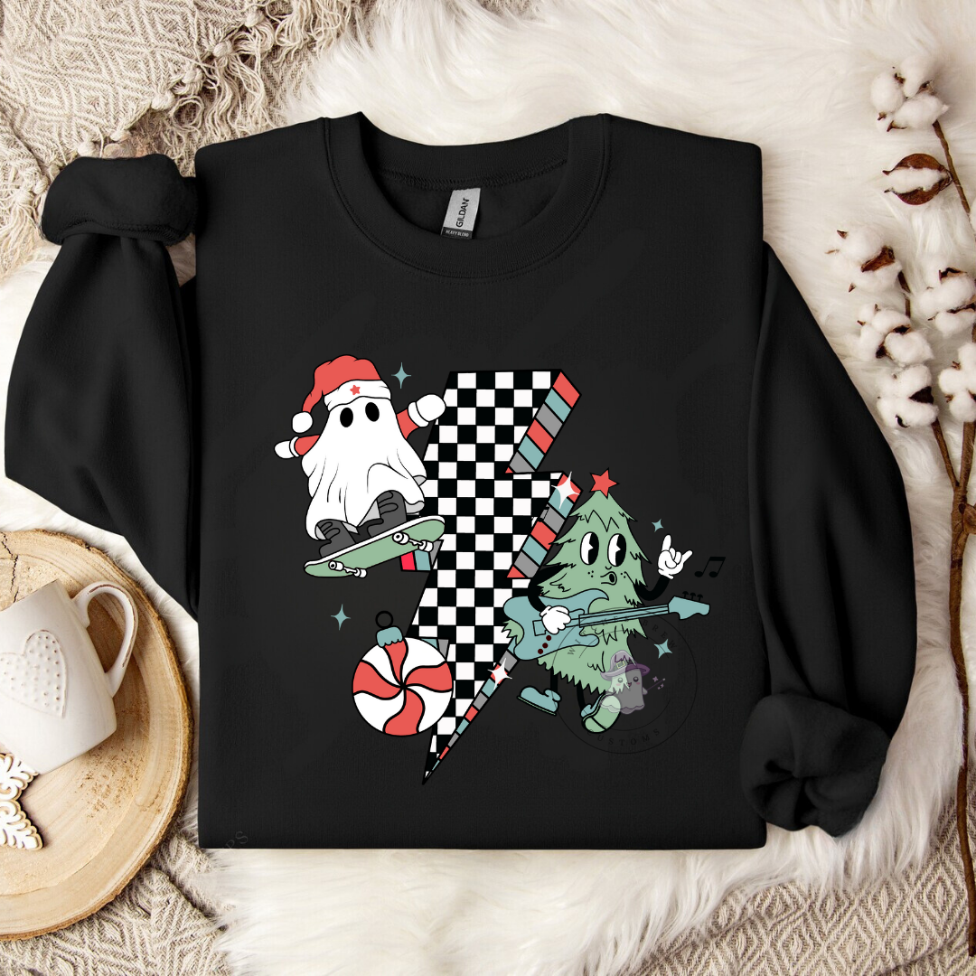 Groovy Rock Christmas Crewneck