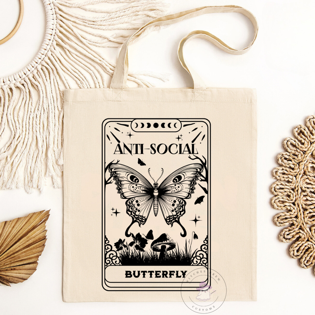 Anti-Social Butterfly Tarot Tote
