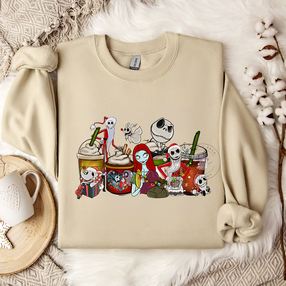 Thumbnail: Nightmare Before Christmas Holiday Drinks Crewneck