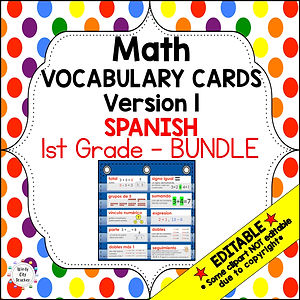 1st Grade Math Vocabulary Eureka Math Engage NY SPANISH
