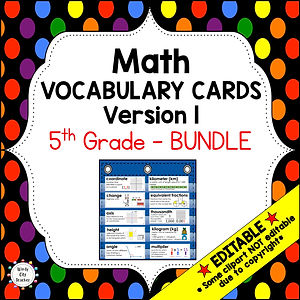 Windy City Teacher, 5th Grade , Vocabulary, Word Wall, Eureka Math, Engage NY 
