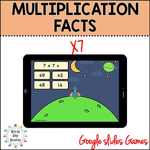 multiplication x7 google slides preview.