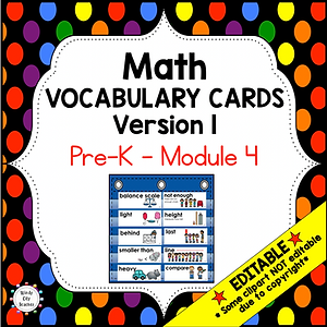 Windy City Teacher, Pre-K, Vocabulary, Word Wall, Eureka Math, Engage NY