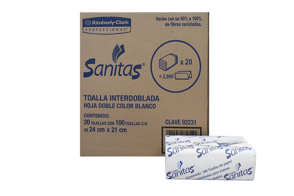 Miniatura: Toalla Interdoblada Sanita 20 C/100 hojas