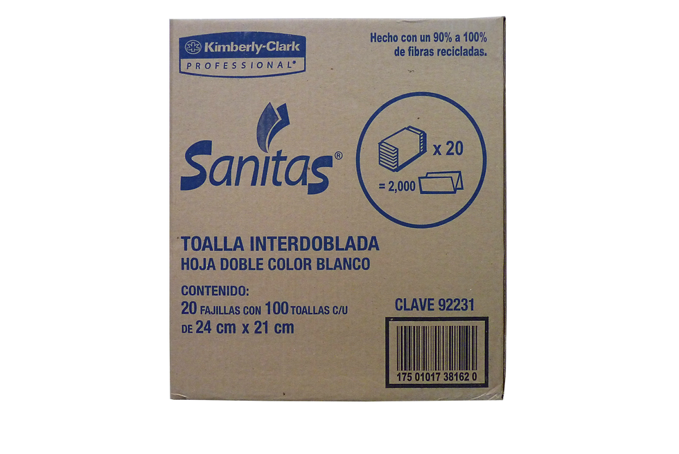 Miniatura: Toalla Interdoblada Sanita 20 C/100 hojas