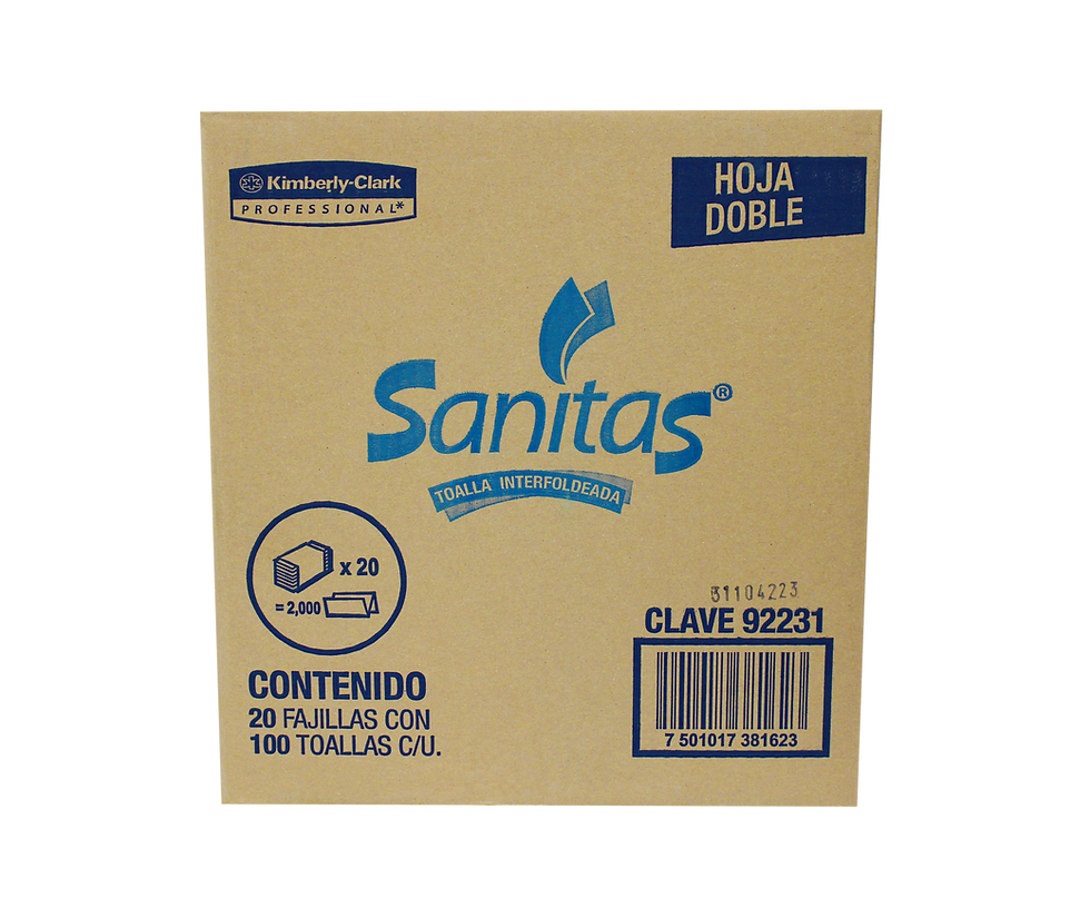 Miniatura: Toalla Interdoblada Sanita 20 C/100 hojas
