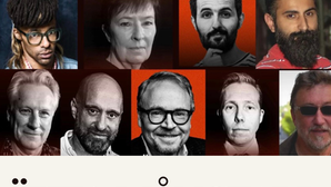 Bilden består av ett kollage av olika gäster från samtalspodden "Hur kan vi?" som leddes i fem år av Navid Modiri