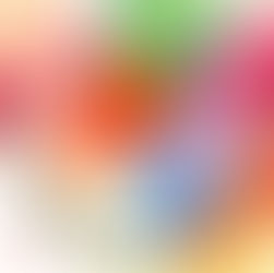 Happy floral faces made from pink and orange flowers with smiling expressions on a colorful watercolor splash background.