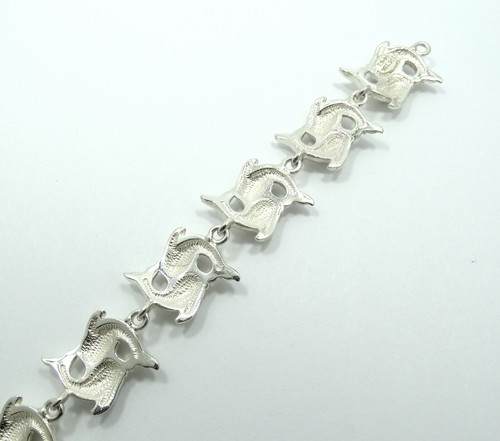 Vintage TAXCO Mexico D'MOLINA TM-90 DOUBLE DOLPHIN Sterling Silver