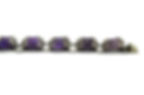 Thumbnail: Vintage Mexico Signed DM Cabochon Amethyst 925 Silver Bracelet