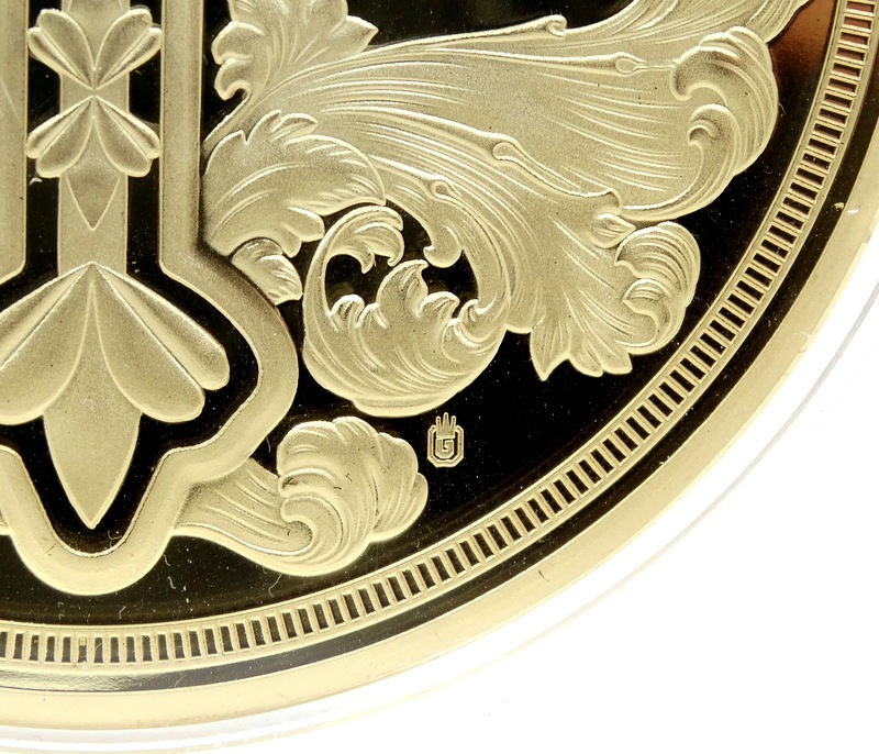 Thumbnail: 2017 JESUS LAST SUPPER American Mint SWAROVSKI CRYSTAL Gold Plate Coin