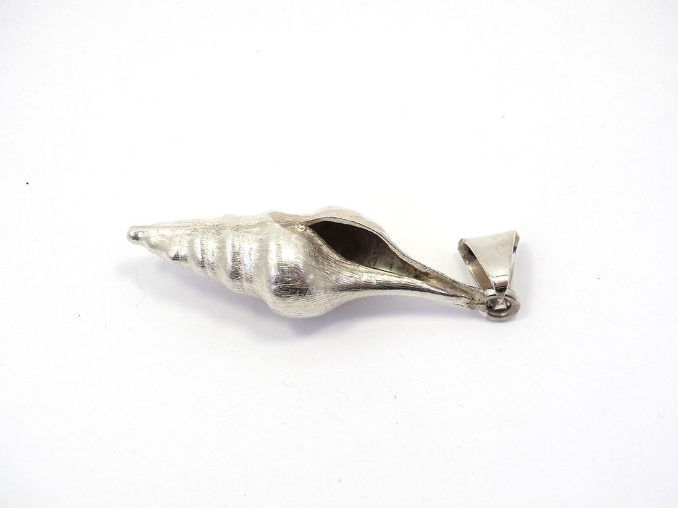 Thumbnail: Vintage TAXCO TN-49 Mexico Sterling Silver CONCH SHELL Pendant