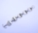 Thumbnail: Modernist style KDB signed Nugget Dot Circle Link 925 Silver Toggle Bracelet