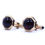 Thumbnail: DECO style "CORRECT QUALITY" Red Garnet color Gold Plated Vintage Cufflinks