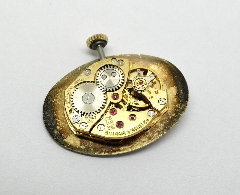 Thumbnail: Vintage Ladies BULOVA 10k RGP Gold 17J Watch 6CL
