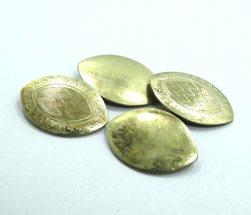 Thumbnail: Antique ART DECO 8k 333 Yellow Gold Handmade Filigree Cufflinks