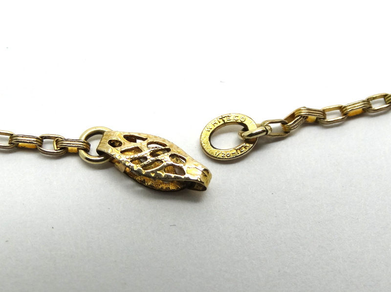 Thumbnail: Grandma's WHITE CO. Art Deco G.F. Cameo Necklace