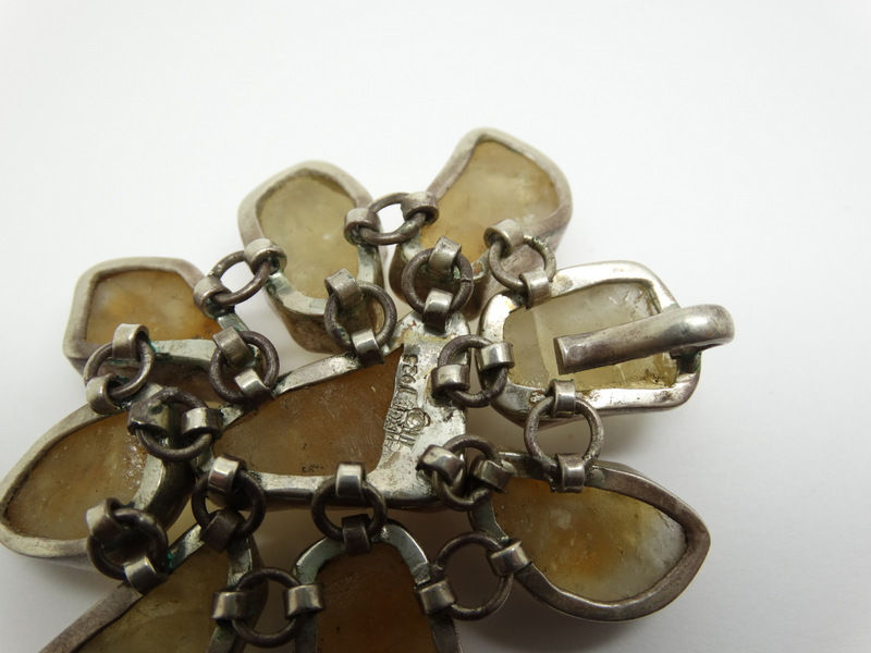 Thumbnail: CII RAW Natural CITRINE Stone 925 Silver Pendant