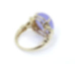 Thumbnail: Elegant 11.67ct Cabochon LAVENDER JADE 14k Gold Ring 6.25