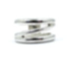 Vintage TIFFANY & CO ITALY Diagonal Crossover 12mm WIDE Sterling Silver Band s.7