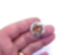 Thumbnail: Vintage Signed C.J. SCOTLAND 1" Clan Celtic Faux Smokey Quartz Brooch Pin