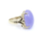 Thumbnail: Elegant 11.67ct Cabochon LAVENDER JADE 14k Gold Ring 6.25