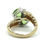 Thumbnail: Modern ALWAND VAHAN Trillion Cut PERIDOT Diamond 14k Gold Snake Bypass Ring AV
