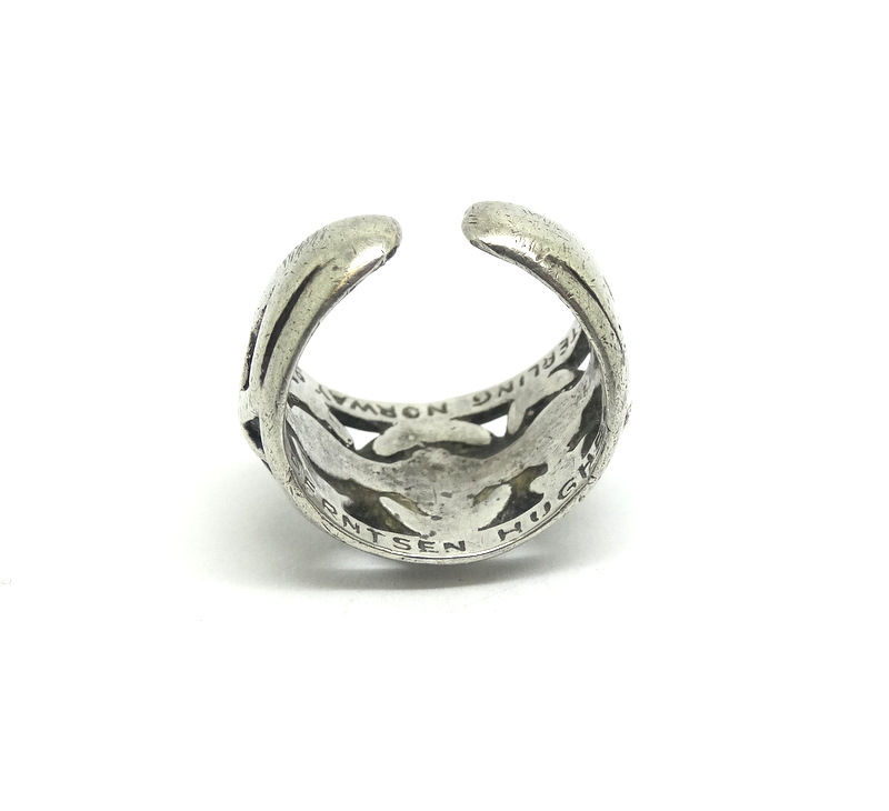 Thumbnail: Norway Modernist BERNSTEN HUGHES 925 Silver Ring