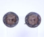 Thumbnail: Vintage AZTEC CALENDAR Mexico 8K Gold & Sterling Silver Cufflinks
