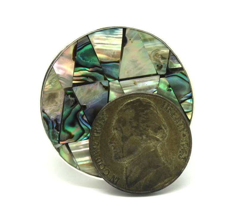 Thumbnail: AF Design Statement ABALONE Circle 925 Silver Ring