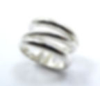 Thumbnail: Vintage TIFFANY & CO ITALY Diagonal Crossover 12mm WIDE Sterling Silver Band s.7