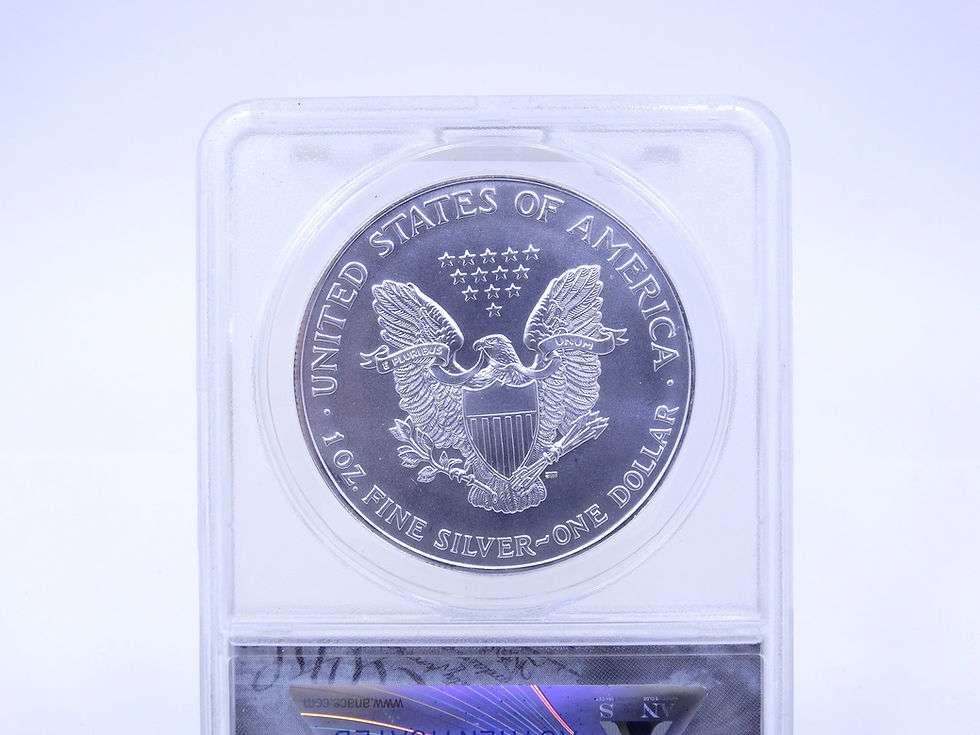 Thumbnail: MS70 ANACS 1996 AMERICAN EAGLE Silver Dollar- RARE! LOWEST MINTAGE!