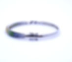 Thumbnail: SJ LAU Multi Colored SAPPHIRES 14K White Gold Bangle Bracelet