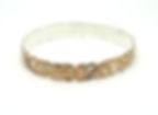 Thumbnail: Hawaiian Sterling Silver 7K Floral Bangle