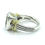 Thumbnail: Lovely LAGOS CAVIAR Sterling Silver 18k Gold WHITE SAPPHIRE Ring s.7
