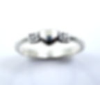 Thumbnail: Retired JAMES AVERY Petite HEART with 2 FLOWERS Sterling Silver Ring Band s.6