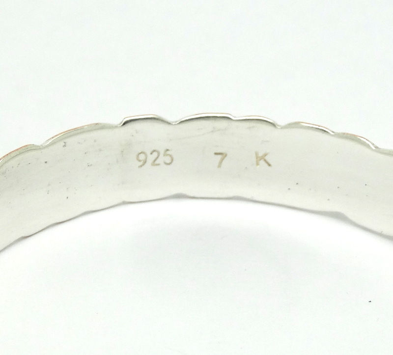 Thumbnail: Hawaiian Sterling Silver 7K Floral Bangle