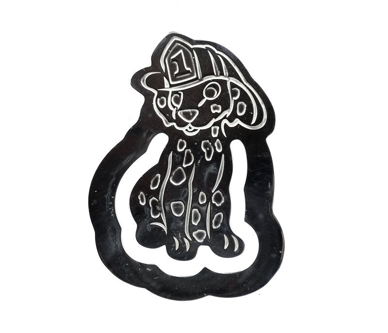 Cute Rare TIFFANY & CO 2004 DALMATIAN Puppy Dog FIREMAN Hat 925 Silver Bookmark