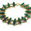 Thumbnail: Victorian Antique Marquise MALACHITE 875 GOLD Eastern Europe Link Bracelet