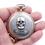 Thumbnail: Antique SILVANA German 800 Silver "MEMENTO MORI" Cylinder 10 Steine Pocket Watch