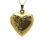 Thumbnail: Vintage 14k Gold Filigree Etched Heart Locket