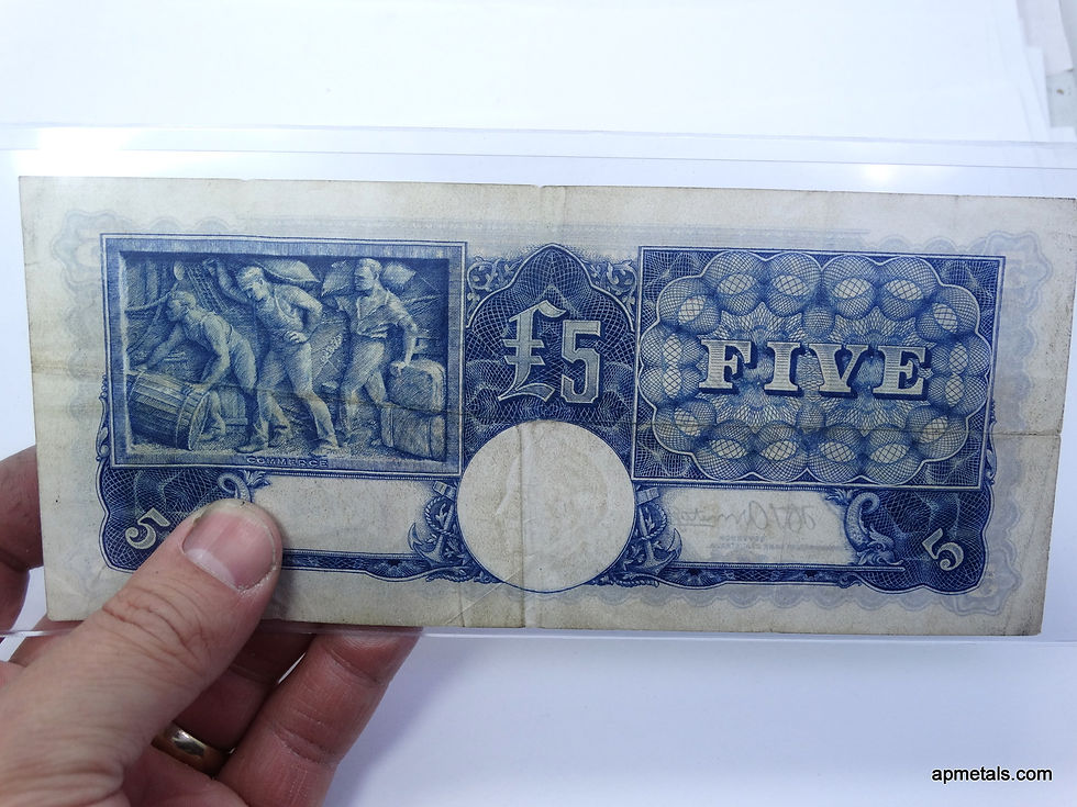 Thumbnail: Nice Bill 1941 AUSTRALIA 5 Pound Bank Note P#27b HTA SGM