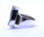 Thumbnail: WHITNEY KELLY "WK" Raw Green Blue TURQUOISE Sterling Silver Runway Ring s8